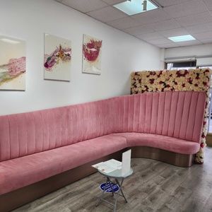 Custom Made - Pink Microfiber Banquette